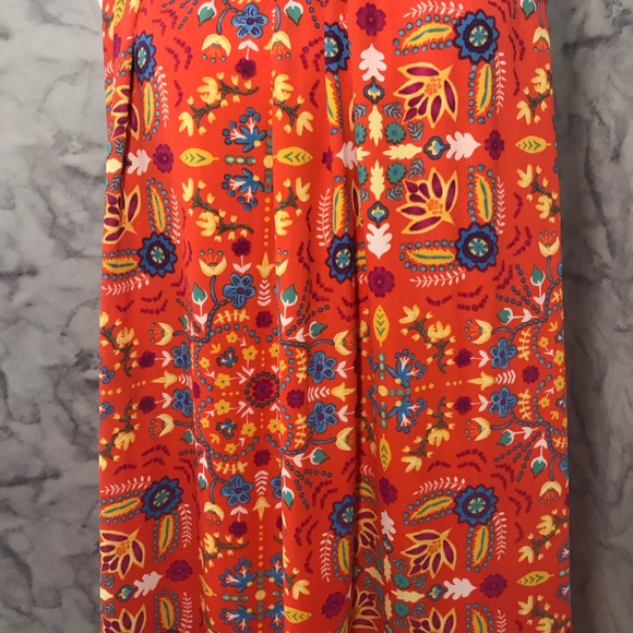 Everly Orange Floral Print Dress - Picture 5 of 8